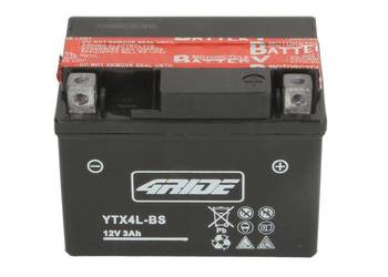 Akumulator motocyklowy 4 RIDE YTX4L-BS 12V 3,6Ah 35A (AGM, Prawy+)