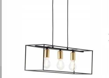 nowoczesna lampa wisząca żyrandol loft metal czarna