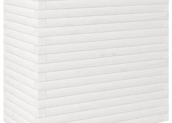 Donica ogrodowa biała 70x40x685 cm lite drewno sosnowe WM-3282485