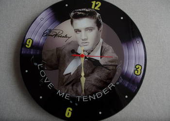 Elvis Presley - wiecznie żywy - Zegar szklany z autografem