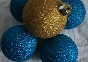 bombki brokatowe, średnica 6 cm