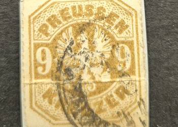 Znaczek pocztowy Prusy 1851 Mi.1 9 krajcarów