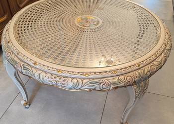 Przepiękny okrągły stolik ecru-sklep Dąbrowa Górnicza