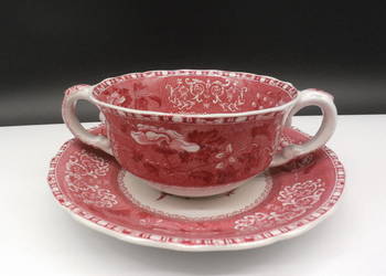 Angielska Bulionówka ze Spodkiem – Spode Pink Camilla (England)