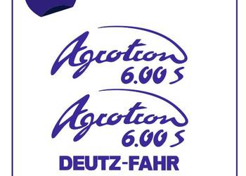 Naklejki Deutz-Fahr Agrotron 6.00 S Ciągnik Traktor Nalepki