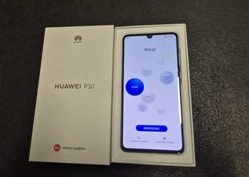Telefon Huawei P30 – stan bardzo dobry, drobna usterka z zasięgiem