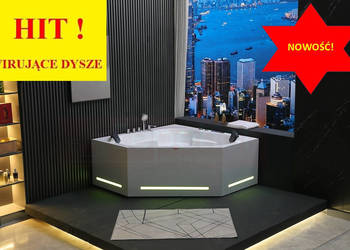 Wirujące dysze Wanna z hydromasażem BS-706 narożna 150cmx150cmx65cm 2x masa