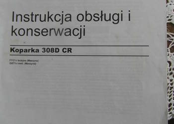 dtr instrukcja obsługi koparka caterpillar 308 D CR i inne