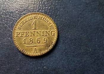 Stare monety 1 fenig 1869 A Niemcy