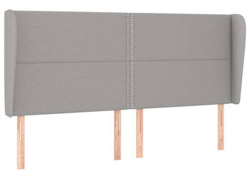 Zagłówek uszak jasnoszary 163x23x118/128 cm tkanina WM-3117822