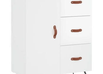 Szafka biała połysk 695x34x90 cm materiał drewnopochodny WM-827886