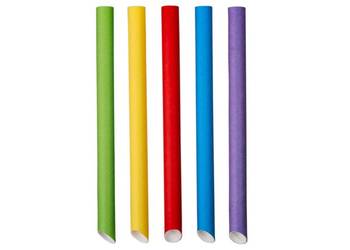SŁOMKI DO BUBBLE TEA 100 szt. PAPIEROWE 21cm Ø 12mm