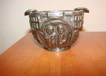 ciężka cynowa popielniczka