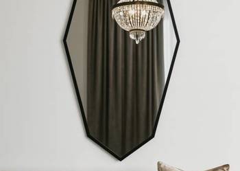 Dekoracyjne lustro o ostrym organicznym kształcie w ramie - RIOLIT W RAMIE