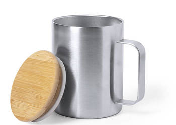 Kubek ze stali nierdz. logo, grawer 350 ml 5szt.