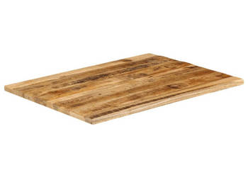 Blat stołu 90x80x38 cm naturalna krawędź drewno mango WM-370411