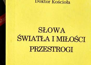 Słowa światła i miłości przestrogi książki antykwaryczne