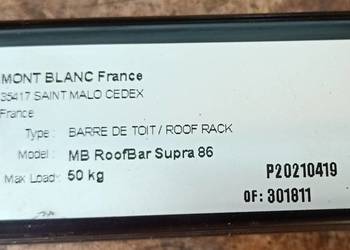 Belki dachowe do Clio II, m-ki MontBlanc.