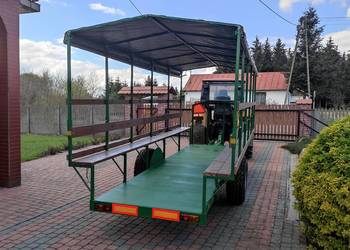 PRZYCZEPA JEDNOOSIOWA PLATFORMA SADOWNICZA ŁADOWNOŚĆ DO 4TON