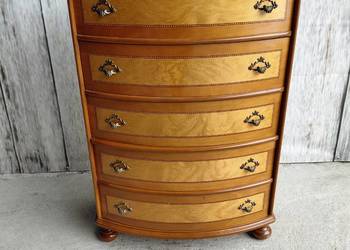 Szafka, komoda brzuchatka gięta z intarsją w orzechu / 369