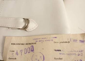 Rękawice skóra policja PRL