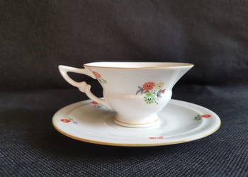 Stara unikatowa przedwojenna  filiżanka porcelana Giesche Art Deco 1929-39