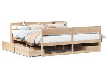 Rama łóżka bez materaca lite drewno sosnowe 200x200 cm WM-3307110