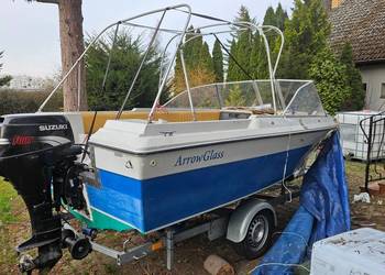Sprawna łódź motorowa i przyczepa w cenie