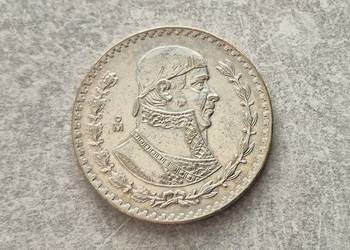 453) MEKSYK srebro - 1 Peso - 1967 r.