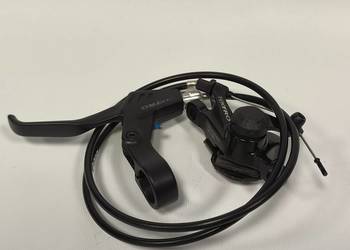 Hamulec tarczowy klamka lewa przód krótka aluminium zestaw dirt