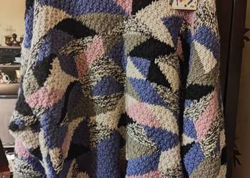 Sweter 100% wełna shetland - nowy, USA multikolor okazja!