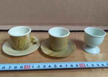 321. KIELISZKI na jajka plastikowe PRL Retro STYLÓWKA