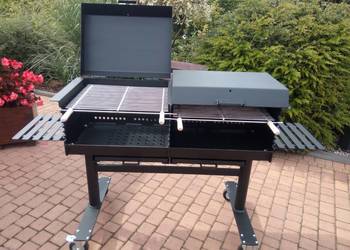 Grill fastronomiczny cateringowy z popielnikami blacha 5 mm