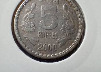 Stare monety 5 rupii 2000 Indie