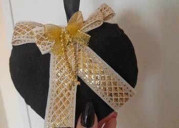 Nowa zawieszka Serduszko 12cm+wstążka