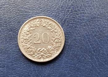 Stare monety 20 rappen 1970 Szwajcaria