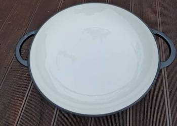 PATELNIA ŻELIWNA EMALIA NA OGNISKO 34CM