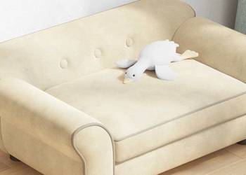 vidaXL Sofa dla psa, kremowa, 72x45x30 cm, pluszowa(SKU:171042)