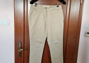 Nowe beżowe bawełniane spodnie damskie chinosy Next rozmiar 36 S