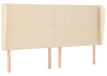 Zagłówek uszak kremowy 183x23x118/128 cm tkanina WM-3117695