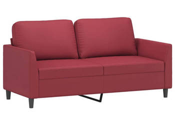 2-osobowa sofa winna czerwień 140 cm sztuczna skóra WM-359336