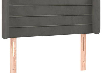 Zagłówek do łóżka z LED ciemnoszary 83x16x78/88 cm aksamit WM-3123407