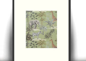 boho obrazek A4, zwierzęta plakat 21x30 mały plakat dzungla