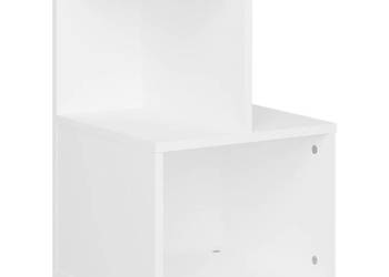 Szafka nocna biała 35x35x55 cm materiał drewnopochodny WM-806346