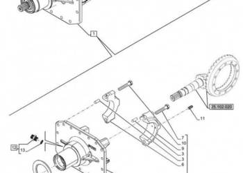New Holland T6070 Element nośny bevel gear 84565055