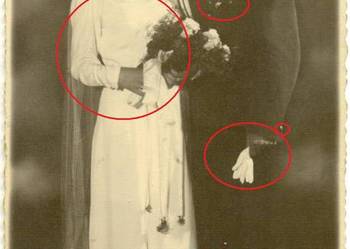 Pamiątka z dnia ślubu Poznań 11.X.1938r. Bracia Pęcherscy