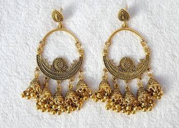 Duże kolczyki koła orientalne złoty kolor boho bohemian hippie etno folk cy