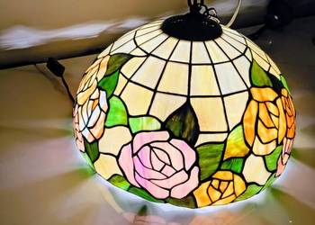 Tiffany lampa wisząca witrażowa "kwiaty"