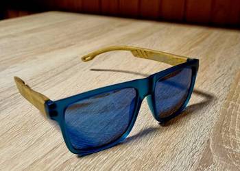 Piękne męskie okulary lub unisex nowość 2026 Kwadratowe sportowe drewniane