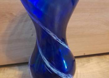 Wazon Kobaltowy PRL -Huta Laura -wys.21,5 cm